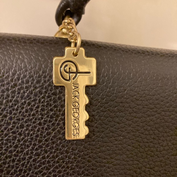 New Jack Georges Briefcase genuine Leather locking. Black. NWOT. Unisex. - Picture 4 of 16